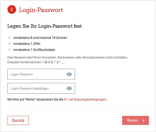 A1.net dumb password rule screenshot