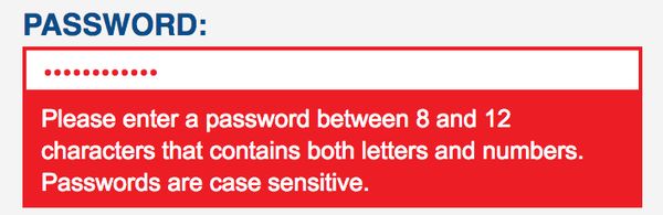 TwinSpires dumb password rule screenshot