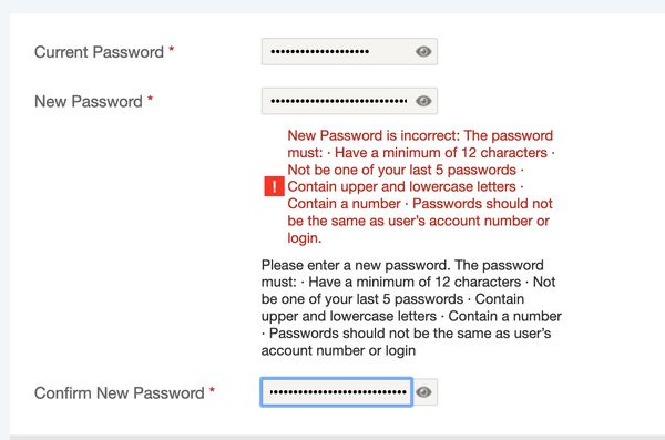 HSA Bank dumb password rule screenshot
