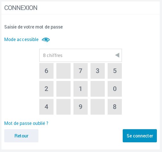 CAF (French Family Allowance Fund) dumb password rule screenshot