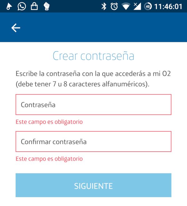 O2 Spain dumb password rule screenshot