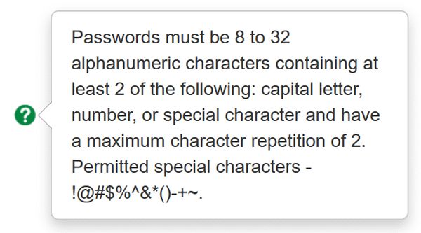CenturyLink dumb password rule screenshot