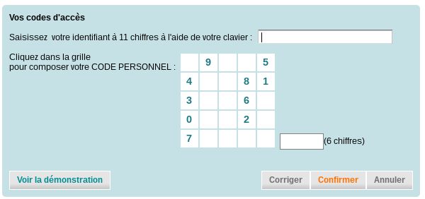 Crédit Agricole Centre-Est dumb password rule screenshot