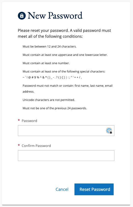 United States Department of State MyTravel.State.Gov dumb password rule screenshot