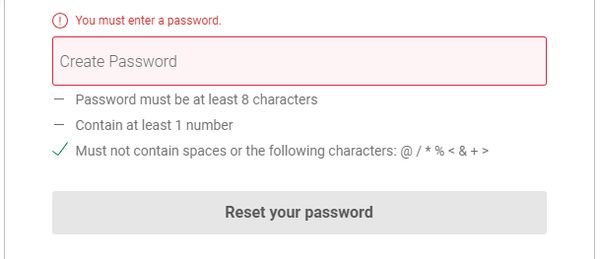 Liberty Mutual dumb password rule screenshot