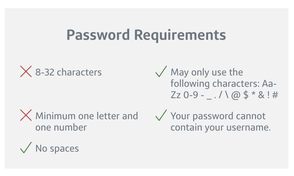 Capital One dumb password rule screenshot
