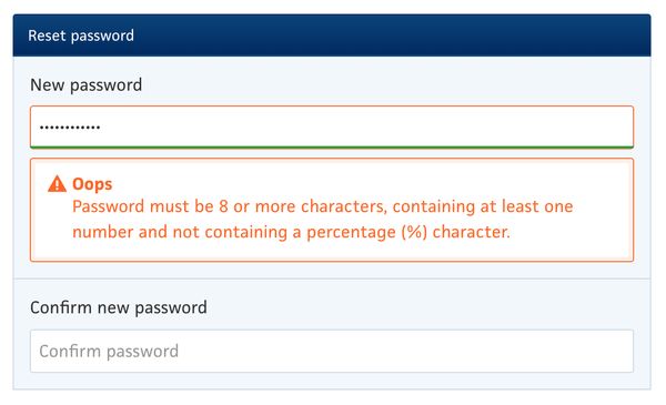 Admiral dumb password rule screenshot
