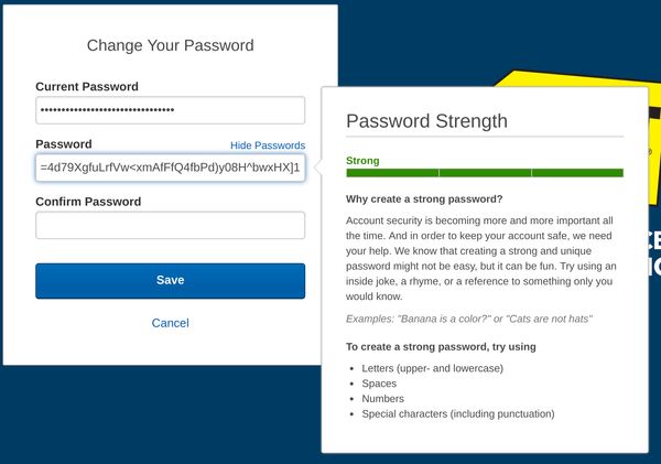 Best Buy dumb password rule screenshot