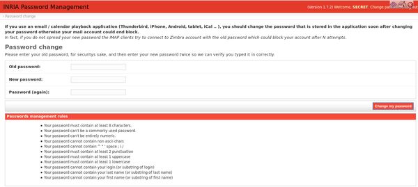 Inria dumb password rule screenshot