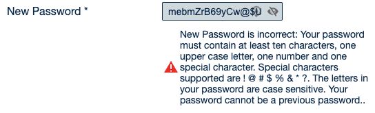 Discovery Benefits dumb password rule screenshot