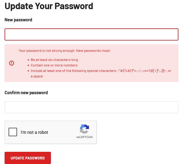 Last.fm dumb password rule screenshot