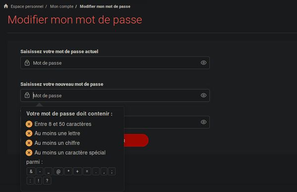 Pole-Emploi dumb password rule screenshot