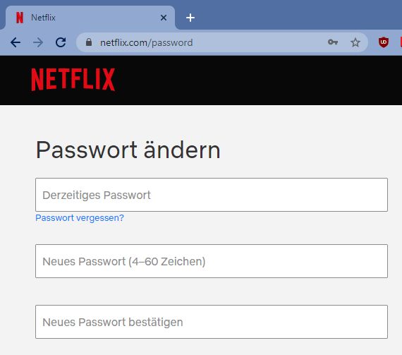 Netflix dumb password rule screenshot
