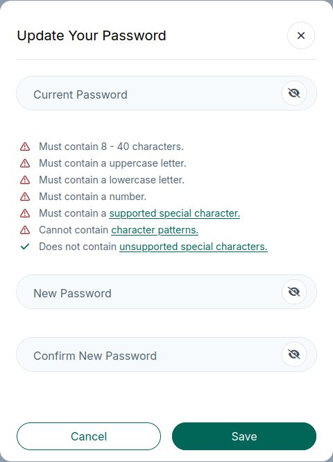 Digital Credit Union (DCU) dumb password rule screenshot