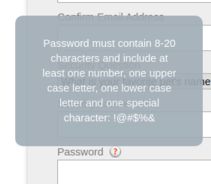 My Prepaid Center dumb password rule screenshot