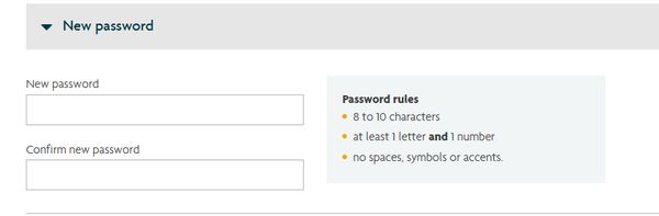 SunLife dumb password rule screenshot
