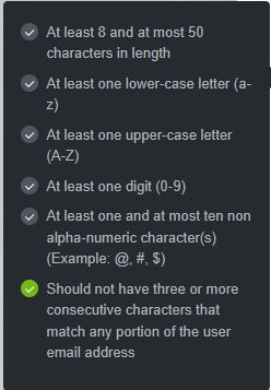 Broadcom dumb password rule screenshot