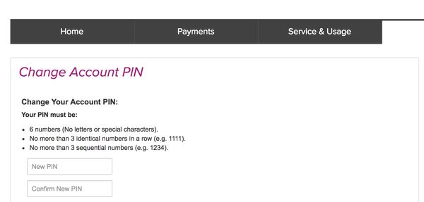 Virgin Mobile dumb password rule screenshot