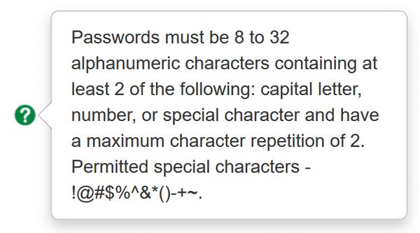 CenturyLink dumb password rule screenshot