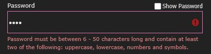 MyAnimeList dumb password rule screenshot