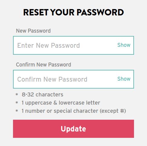 Taco Bell dumb password rule screenshot